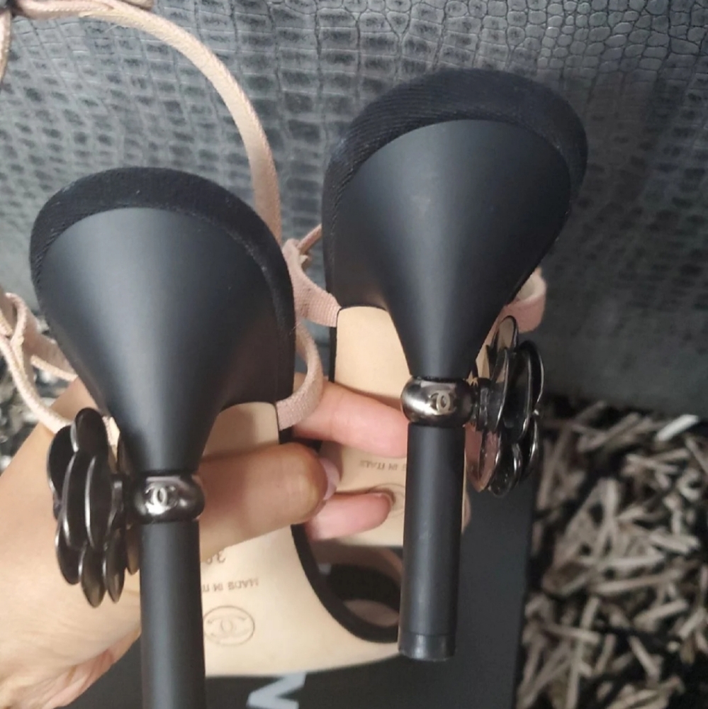 Chanel Camellia Slingback Sandals - Picture 7 of 12